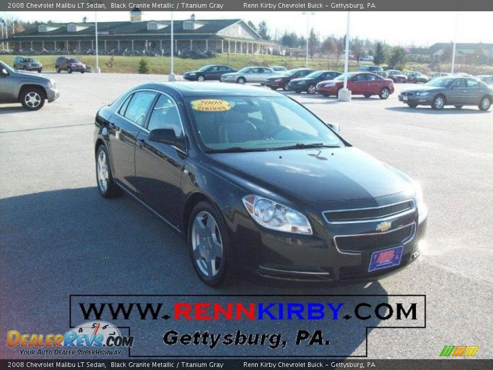 2008 Chevrolet Malibu LT Sedan Black Granite Metallic / Titanium Gray Photo #1