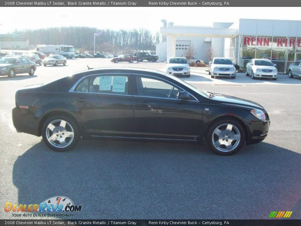 2008 Chevrolet Malibu LT Sedan Black Granite Metallic / Titanium Gray Photo #3