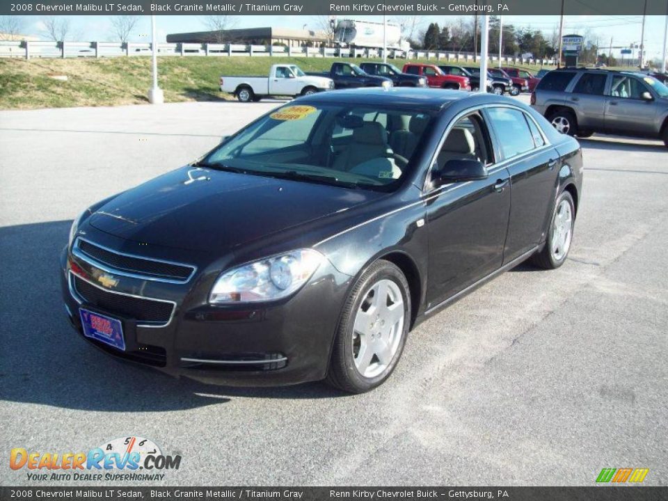 2008 Chevrolet Malibu LT Sedan Black Granite Metallic / Titanium Gray Photo #11