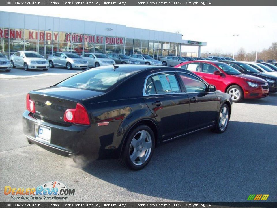 2008 Chevrolet Malibu LT Sedan Black Granite Metallic / Titanium Gray Photo #12