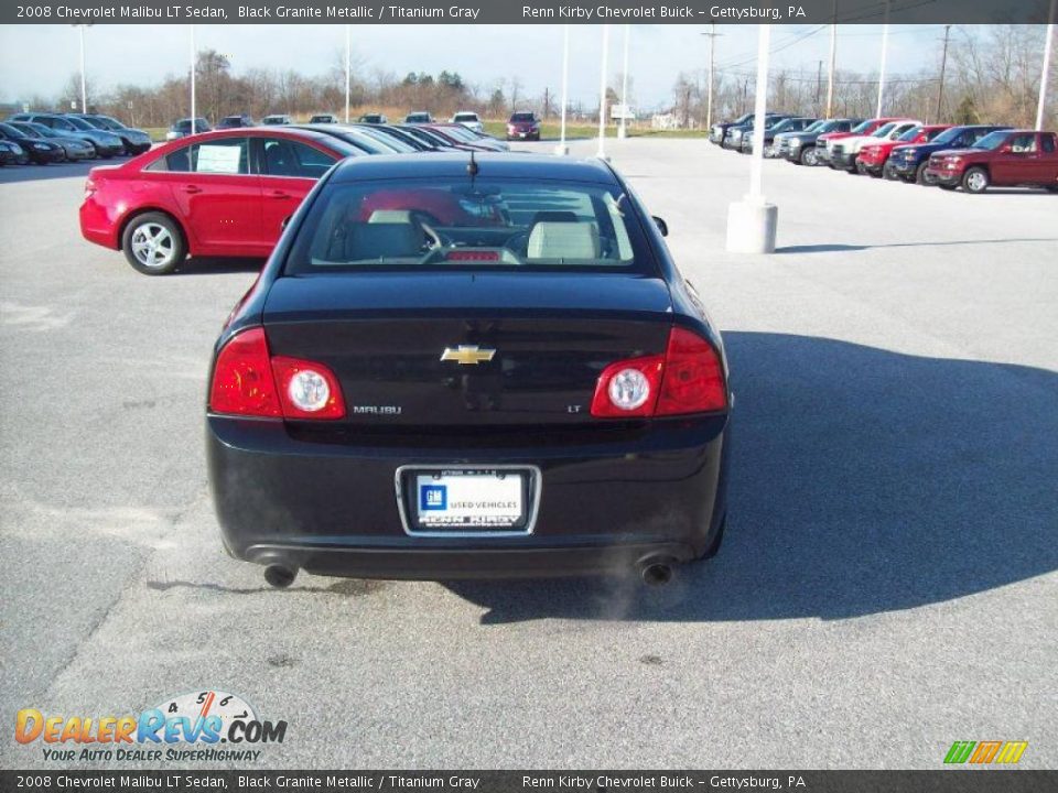 2008 Chevrolet Malibu LT Sedan Black Granite Metallic / Titanium Gray Photo #14