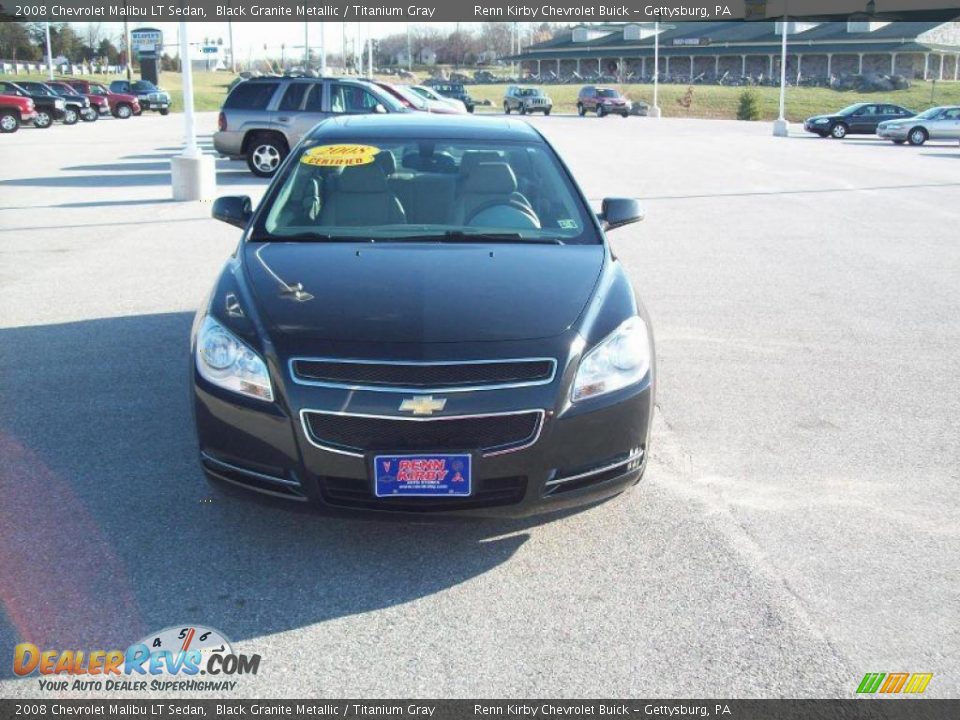 2008 Chevrolet Malibu LT Sedan Black Granite Metallic / Titanium Gray Photo #19
