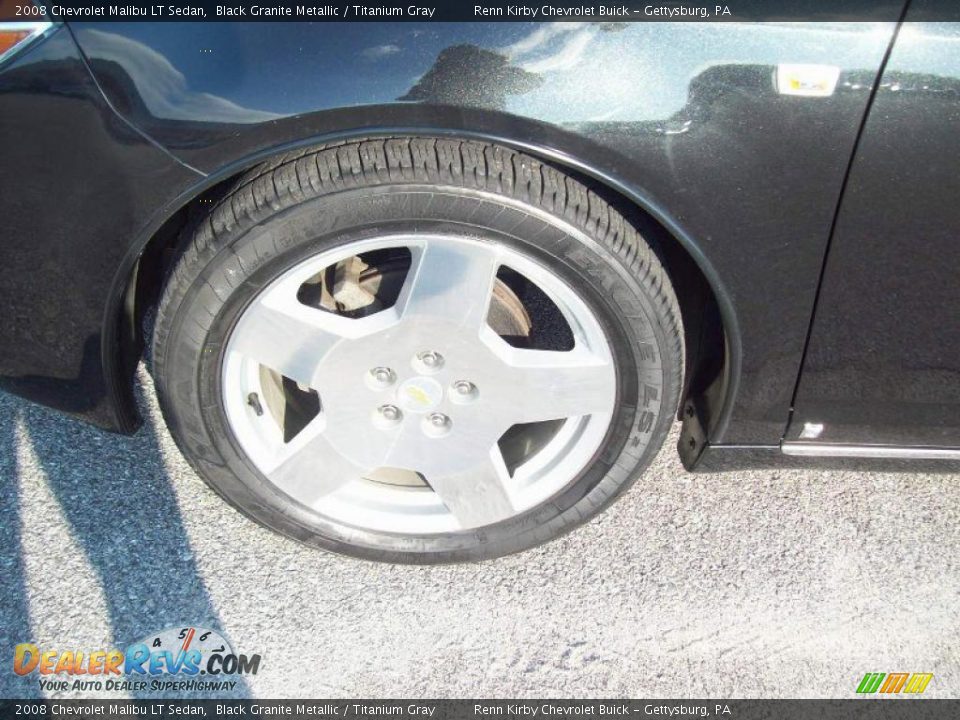 2008 Chevrolet Malibu LT Sedan Black Granite Metallic / Titanium Gray Photo #20