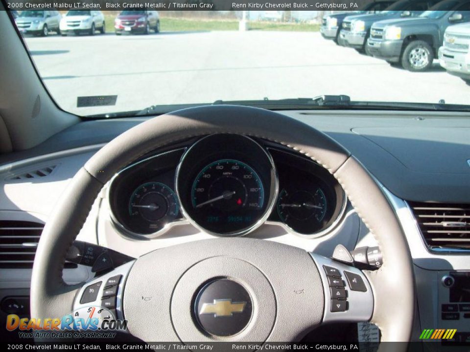 2008 Chevrolet Malibu LT Sedan Black Granite Metallic / Titanium Gray Photo #26