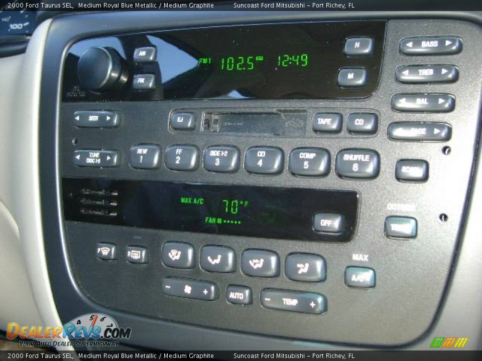 2000 Ford Taurus SEL Medium Royal Blue Metallic / Medium Graphite Photo #33