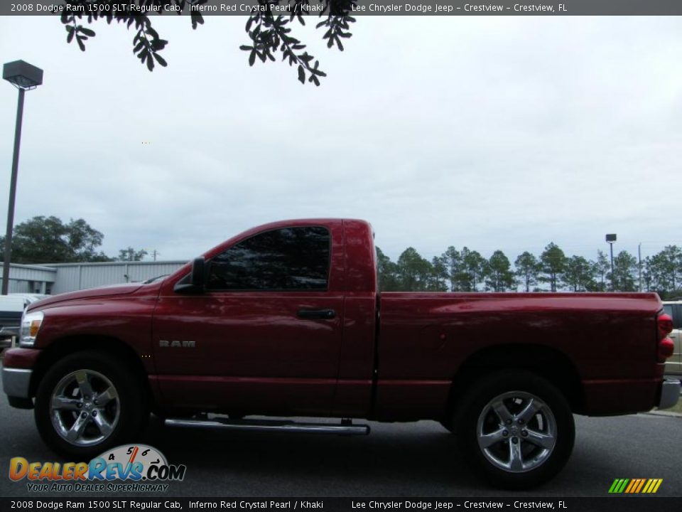 2008 Dodge Ram 1500 SLT Regular Cab Inferno Red Crystal Pearl / Khaki Photo #2
