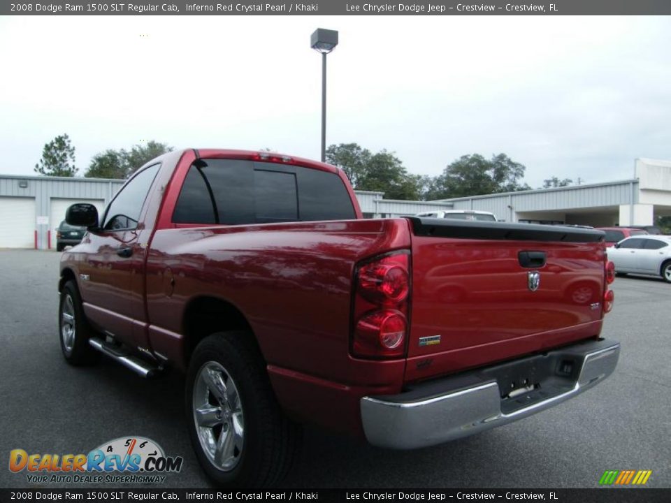 2008 Dodge Ram 1500 SLT Regular Cab Inferno Red Crystal Pearl / Khaki Photo #3