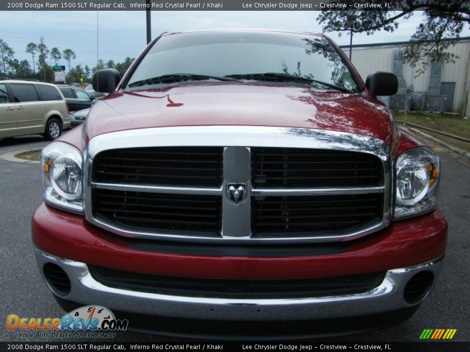 2008 Dodge Ram 1500 SLT Regular Cab Inferno Red Crystal Pearl / Khaki Photo #8