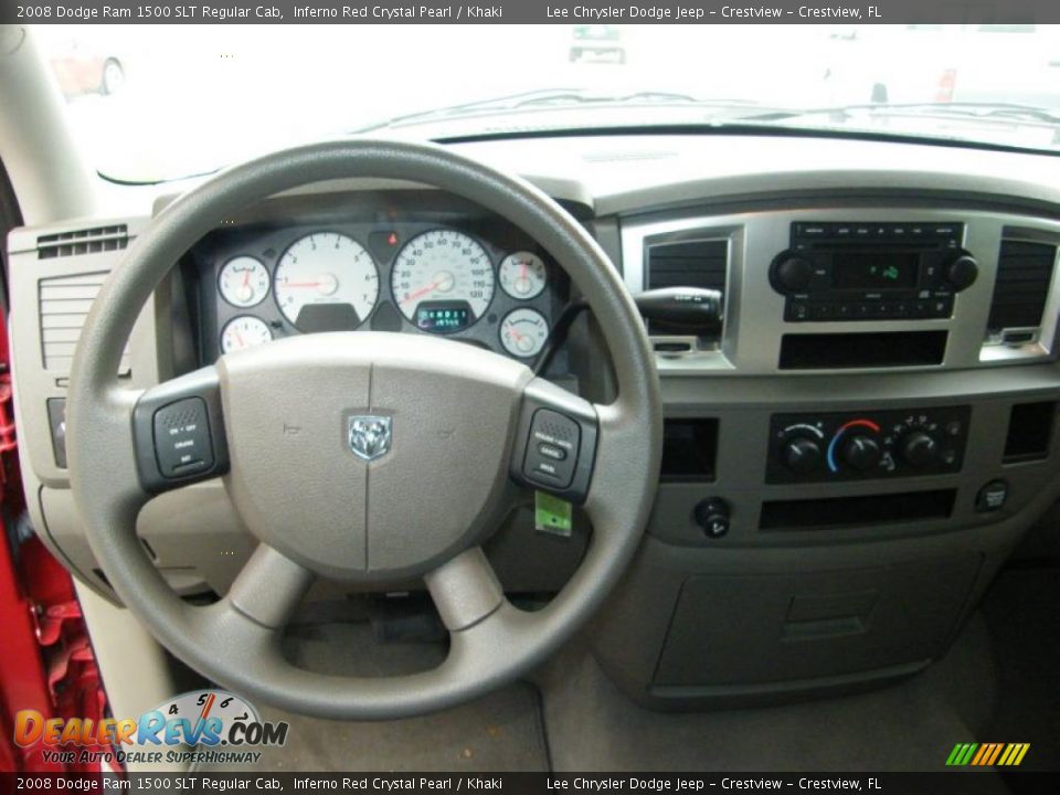 2008 Dodge Ram 1500 SLT Regular Cab Inferno Red Crystal Pearl / Khaki Photo #17