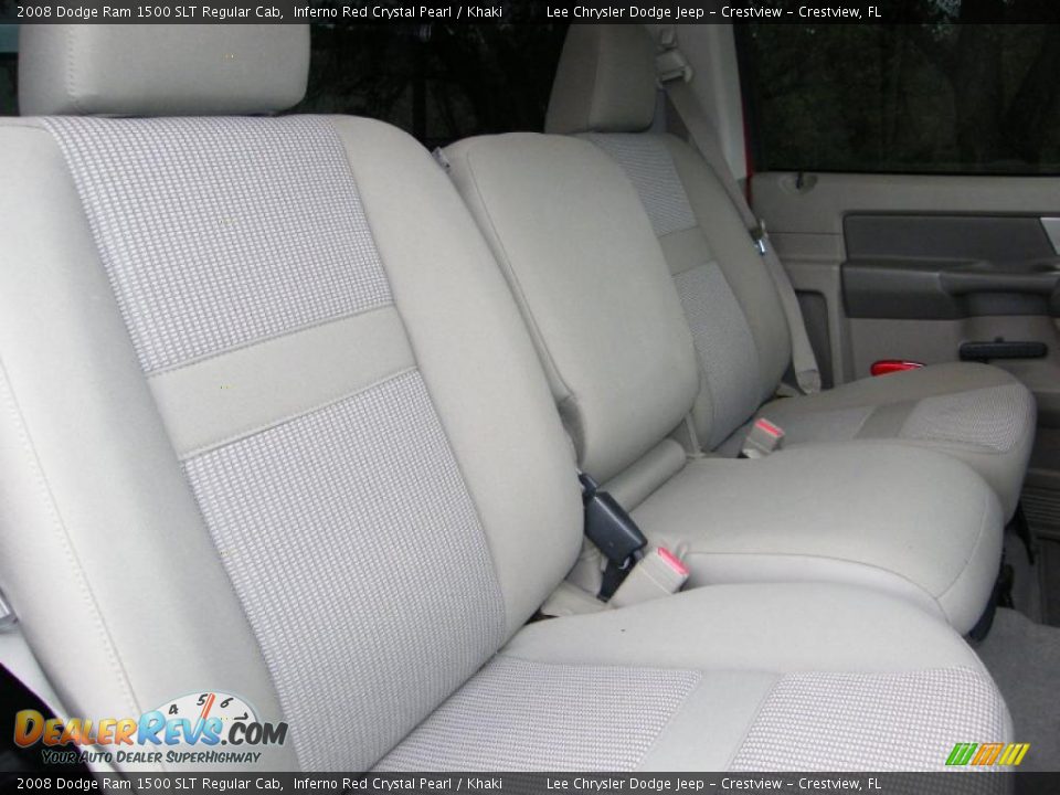 2008 Dodge Ram 1500 SLT Regular Cab Inferno Red Crystal Pearl / Khaki Photo #21