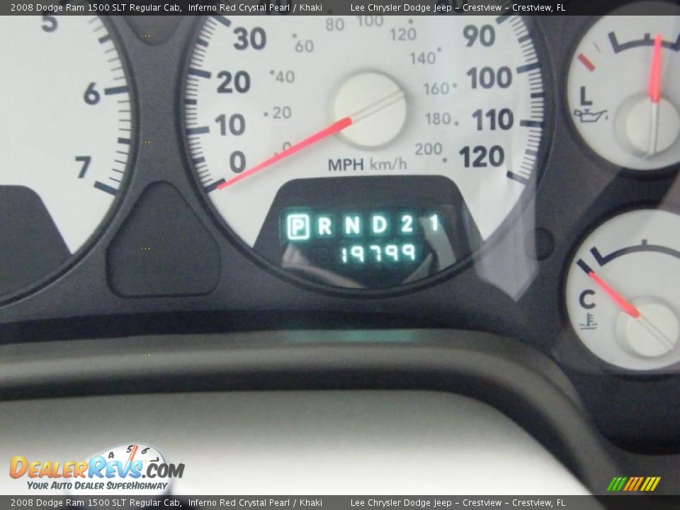 2008 Dodge Ram 1500 SLT Regular Cab Inferno Red Crystal Pearl / Khaki Photo #23