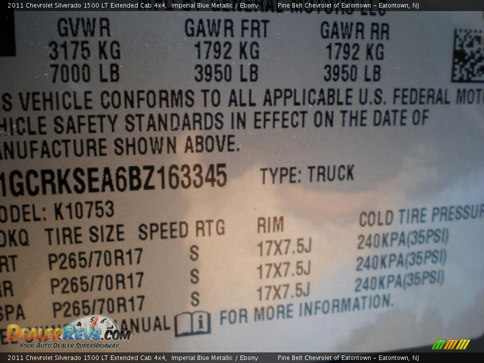 2011 Chevrolet Silverado 1500 LT Extended Cab 4x4 Imperial Blue Metallic / Ebony Photo #5