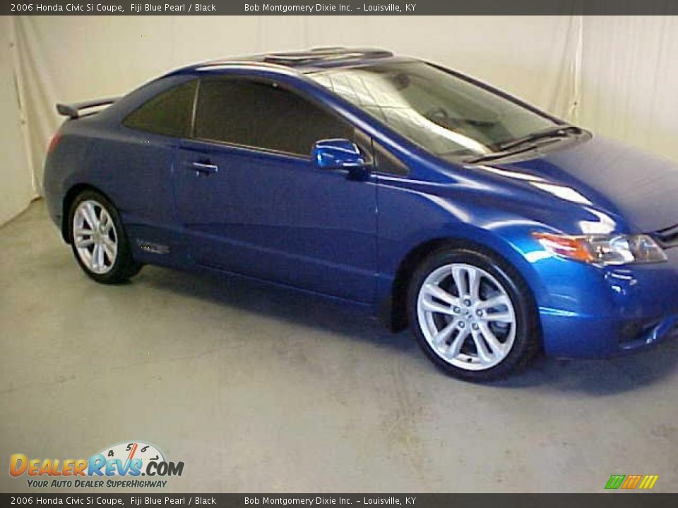 2006 Honda Civic Si Coupe Fiji Blue Pearl / Black Photo #1