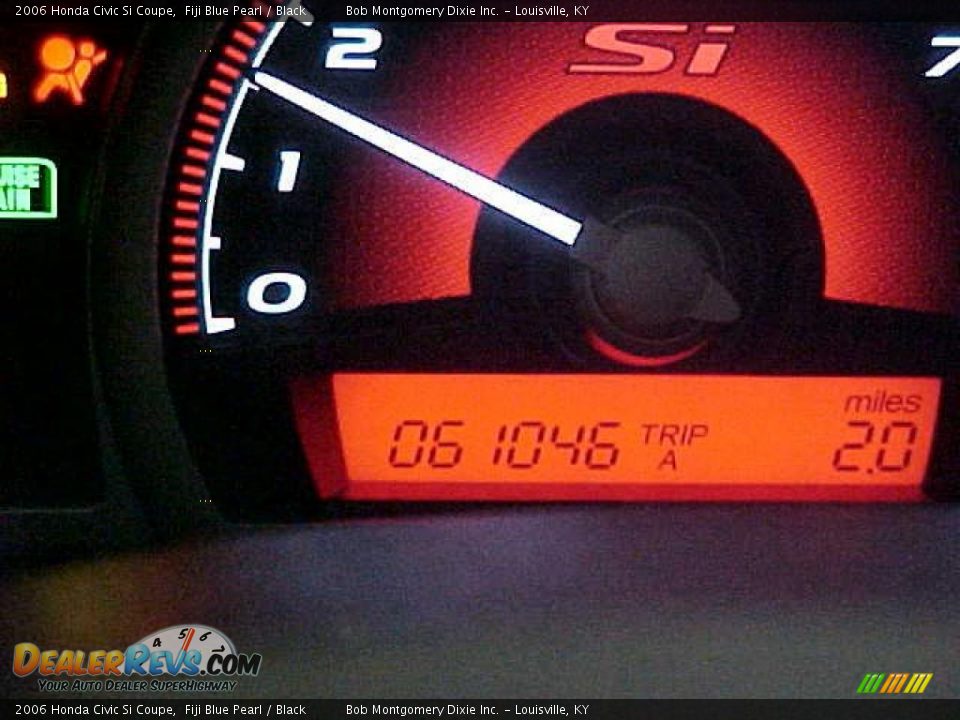 2006 Honda Civic Si Coupe Fiji Blue Pearl / Black Photo #6