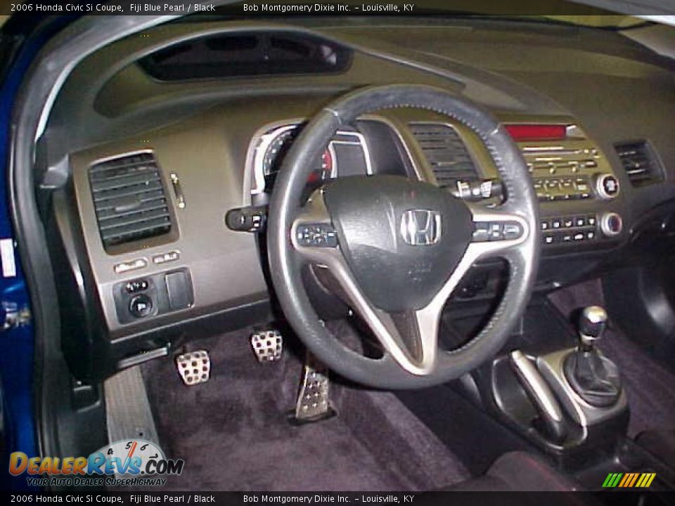 2006 Honda Civic Si Coupe Fiji Blue Pearl / Black Photo #9