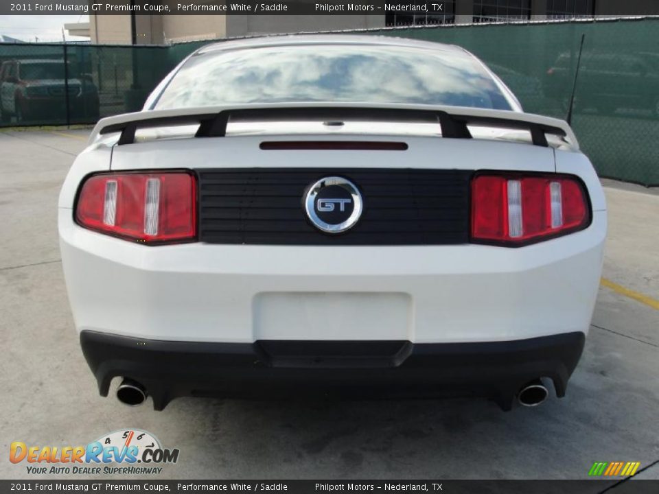 2011 Ford Mustang GT Premium Coupe Performance White / Saddle Photo #4