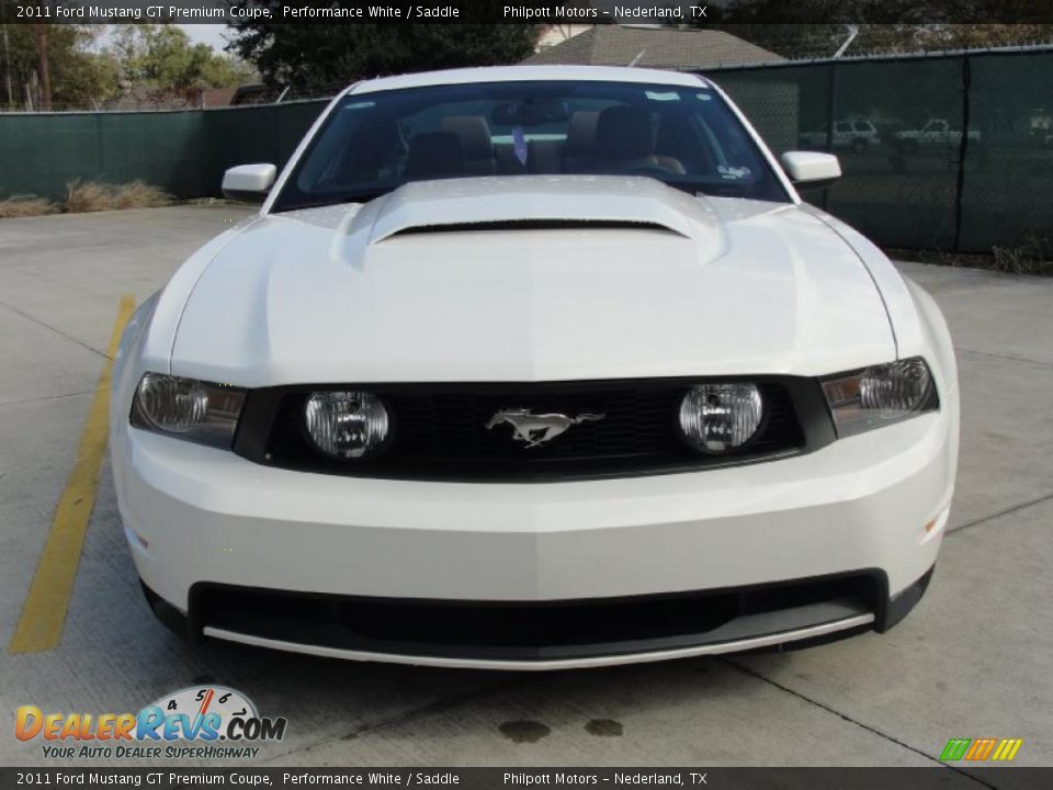 2011 Ford Mustang GT Premium Coupe Performance White / Saddle Photo #8