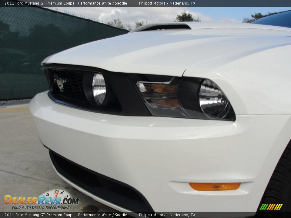 2011 Ford Mustang GT Premium Coupe Performance White / Saddle Photo #9