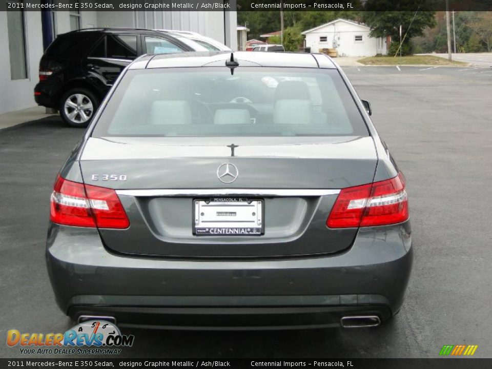 2011 Mercedes-Benz E 350 Sedan designo Graphite Metallic / Ash/Black Photo #10