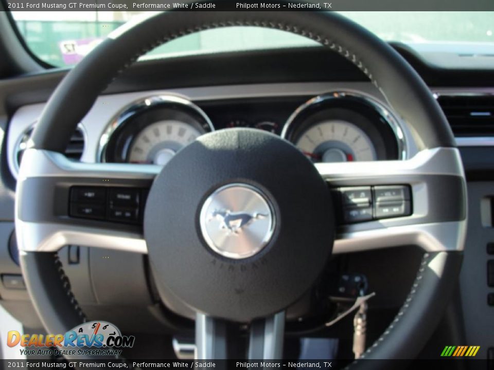 2011 Ford Mustang GT Premium Coupe Performance White / Saddle Photo #29