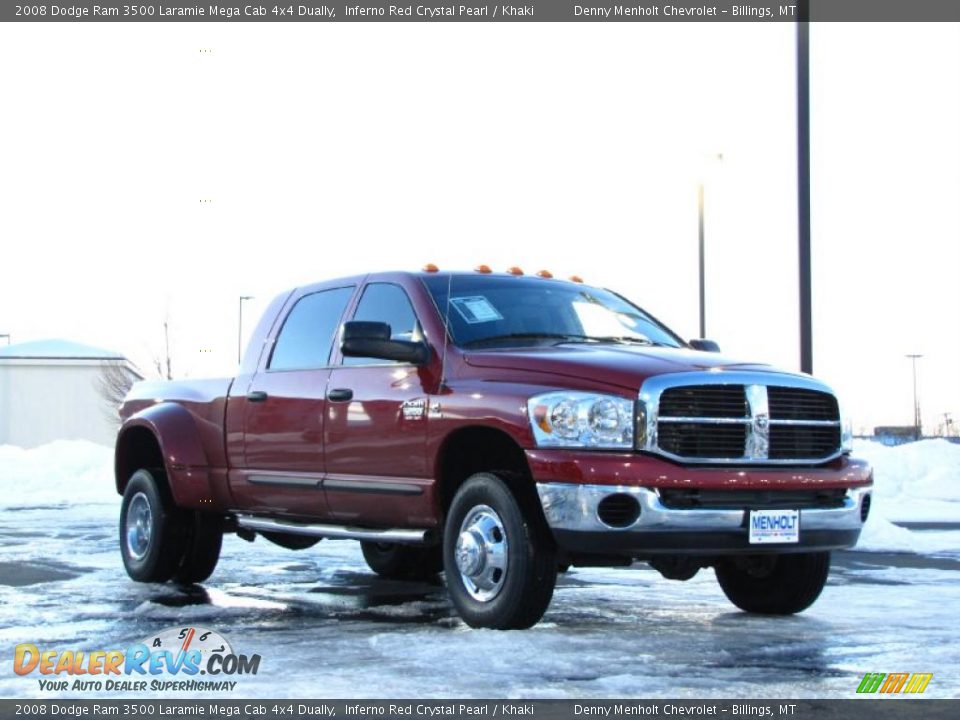 Front 3/4 View of 2008 Dodge Ram 3500 Laramie Mega Cab 4x4 Dually Photo #2