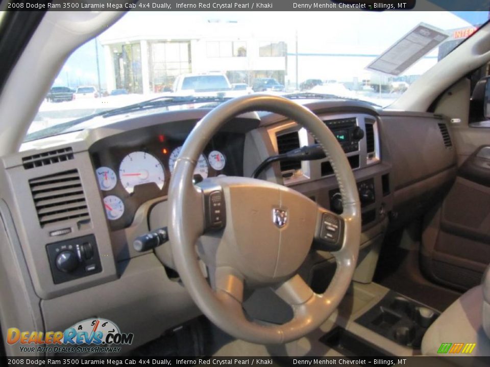 Khaki Interior - 2008 Dodge Ram 3500 Laramie Mega Cab 4x4 Dually Photo #5