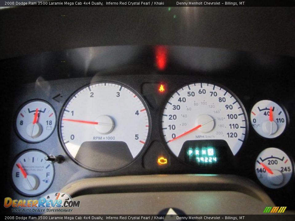 2008 Dodge Ram 3500 Laramie Mega Cab 4x4 Dually Gauges Photo #7