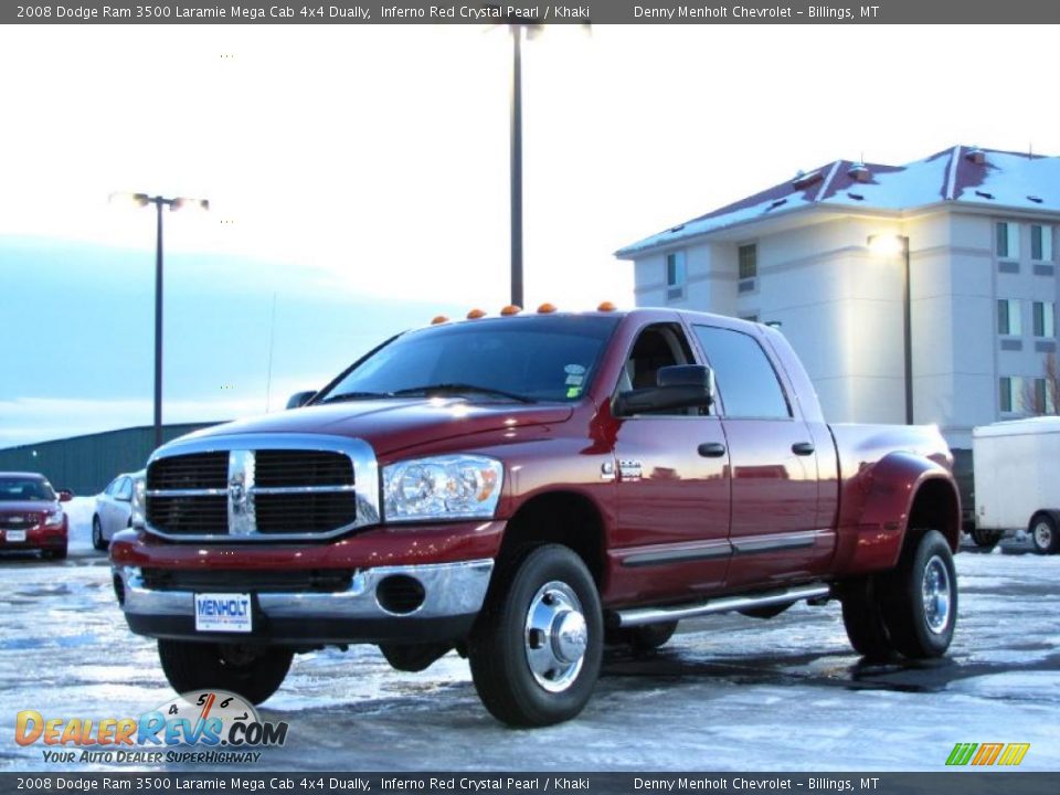 Front 3/4 View of 2008 Dodge Ram 3500 Laramie Mega Cab 4x4 Dually Photo #9