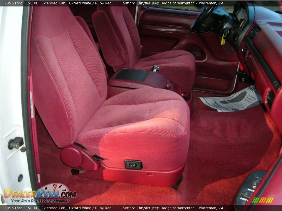 Ruby Red Interior - 1996 Ford F150 XLT Extended Cab Photo #7