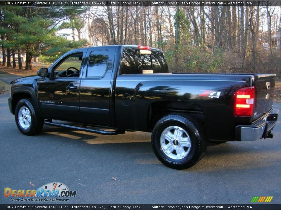2007 Chevrolet Silverado 1500 LT Z71 Extended Cab 4x4 Black / Ebony Black Photo #2