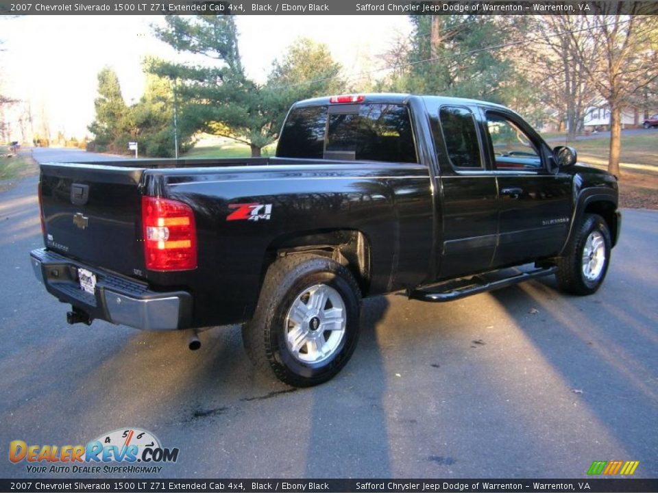 2007 Chevrolet Silverado 1500 LT Z71 Extended Cab 4x4 Black / Ebony Black Photo #4