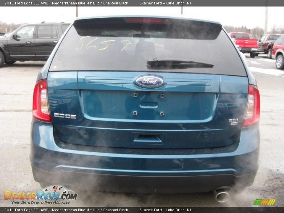 2011 Ford Edge SEL AWD Mediterranean Blue Metallic / Charcoal Black Photo #3