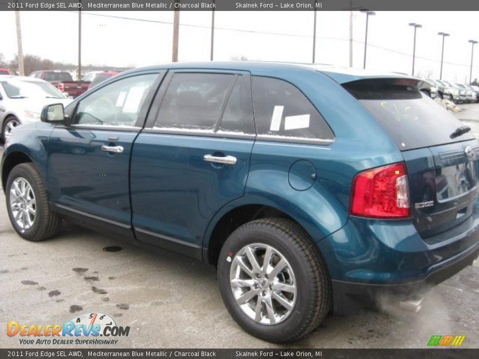 2011 Ford Edge SEL AWD Mediterranean Blue Metallic / Charcoal Black Photo #4