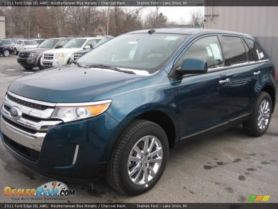 2011 Ford Edge SEL AWD Mediterranean Blue Metallic / Charcoal Black Photo #5