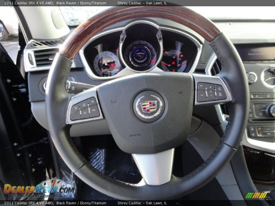 2011 Cadillac SRX 4 V6 AWD Steering Wheel Photo #15