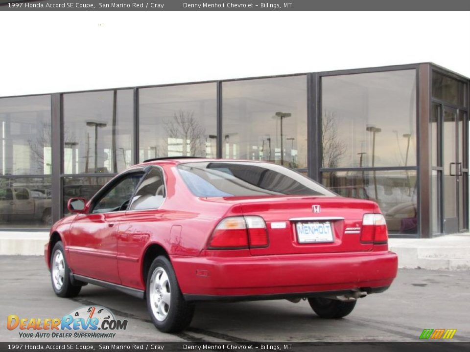 1997 Honda Accord SE Coupe San Marino Red / Gray Photo #3