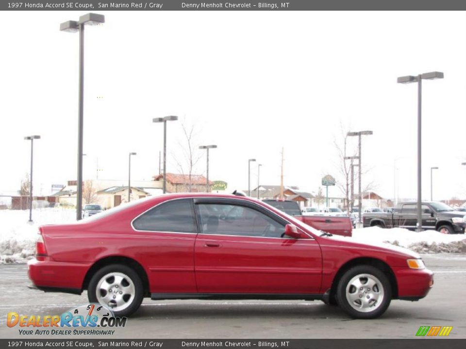 1997 Honda Accord SE Coupe San Marino Red / Gray Photo #10