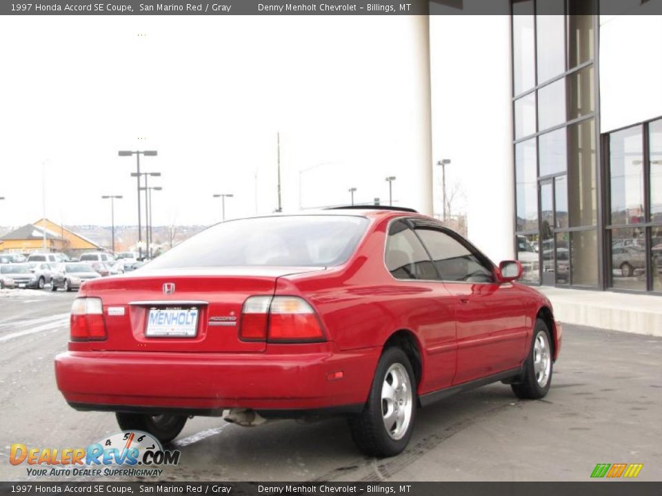 1997 Honda Accord SE Coupe San Marino Red / Gray Photo #12