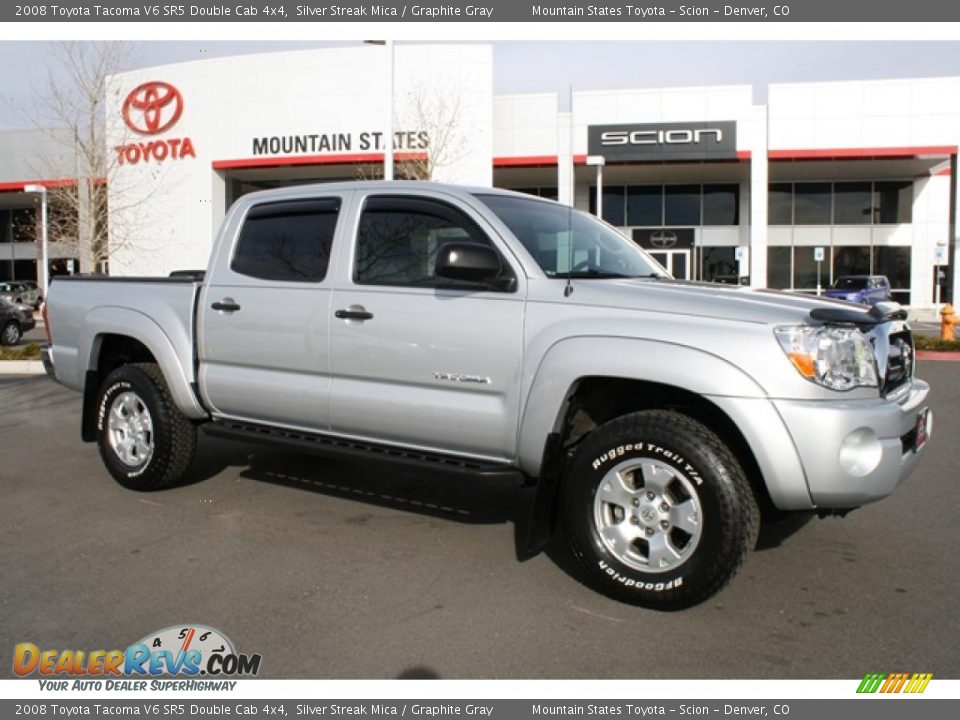 2008 Toyota Tacoma V6 SR5 Double Cab 4x4 Silver Streak Mica / Graphite Gray Photo #1