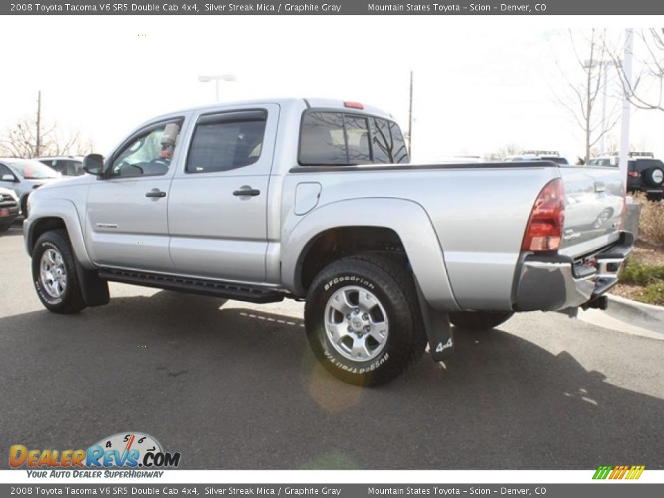 2008 Toyota Tacoma V6 SR5 Double Cab 4x4 Silver Streak Mica / Graphite Gray Photo #4