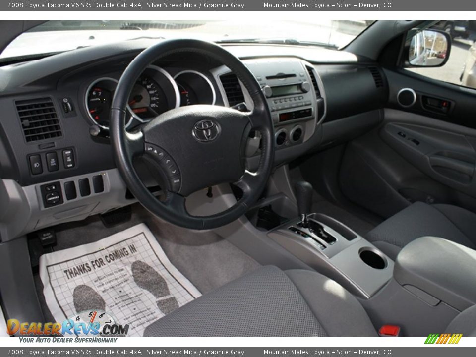 2008 Toyota Tacoma V6 SR5 Double Cab 4x4 Silver Streak Mica / Graphite Gray Photo #8