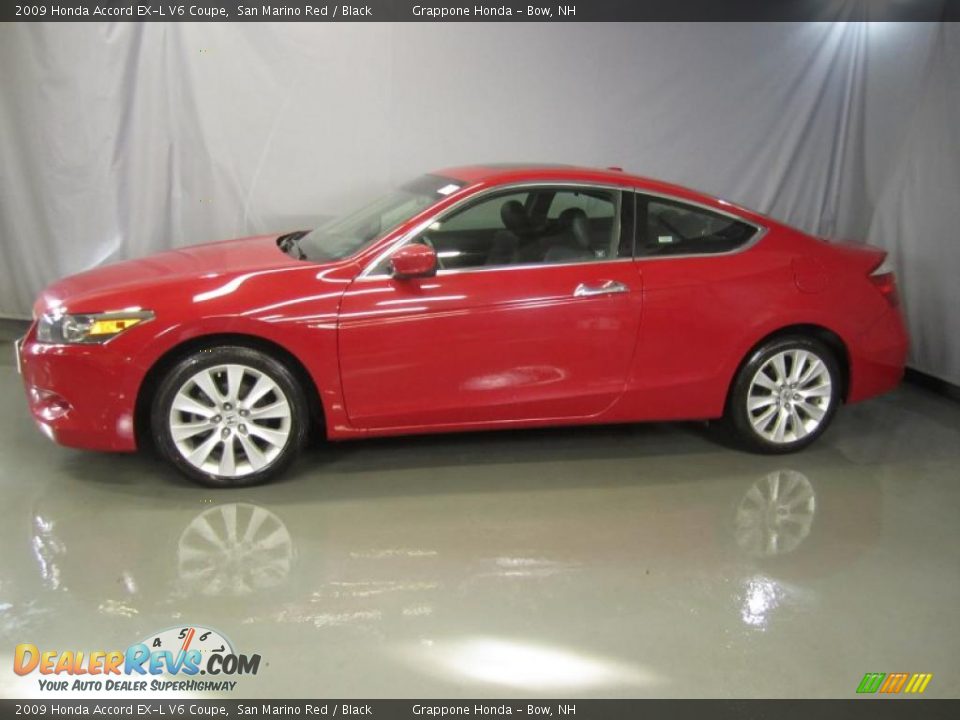 2009 Honda Accord EX-L V6 Coupe San Marino Red / Black Photo #3