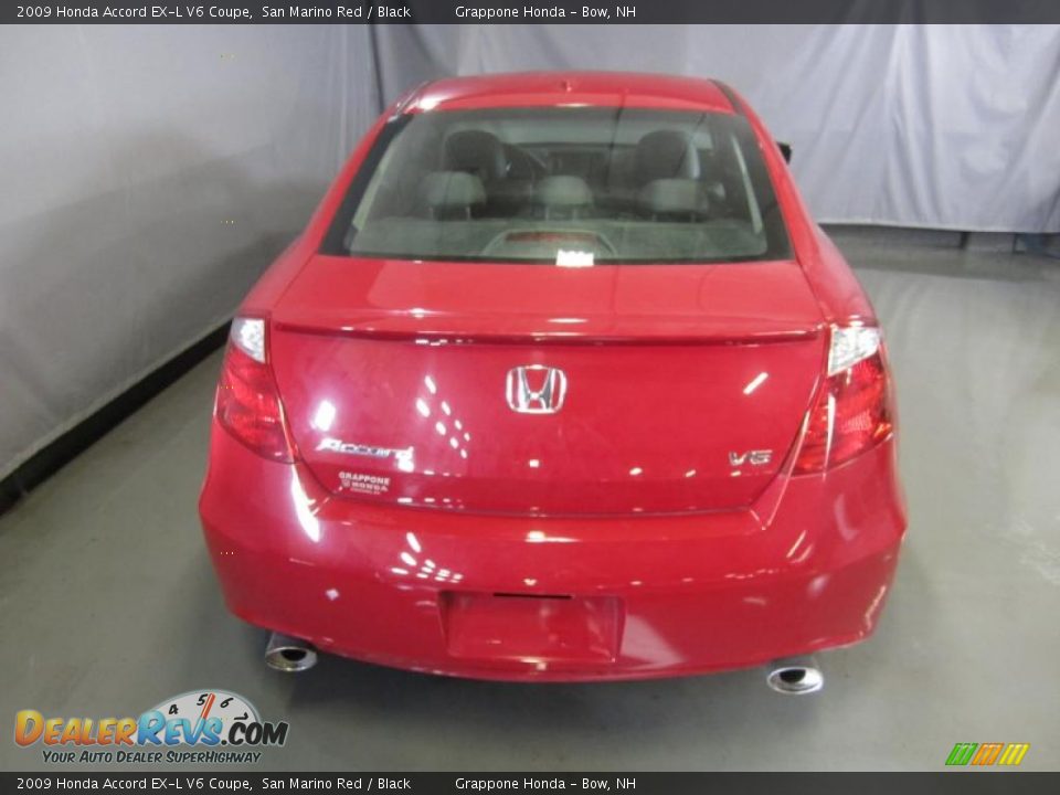 2009 Honda Accord EX-L V6 Coupe San Marino Red / Black Photo #12