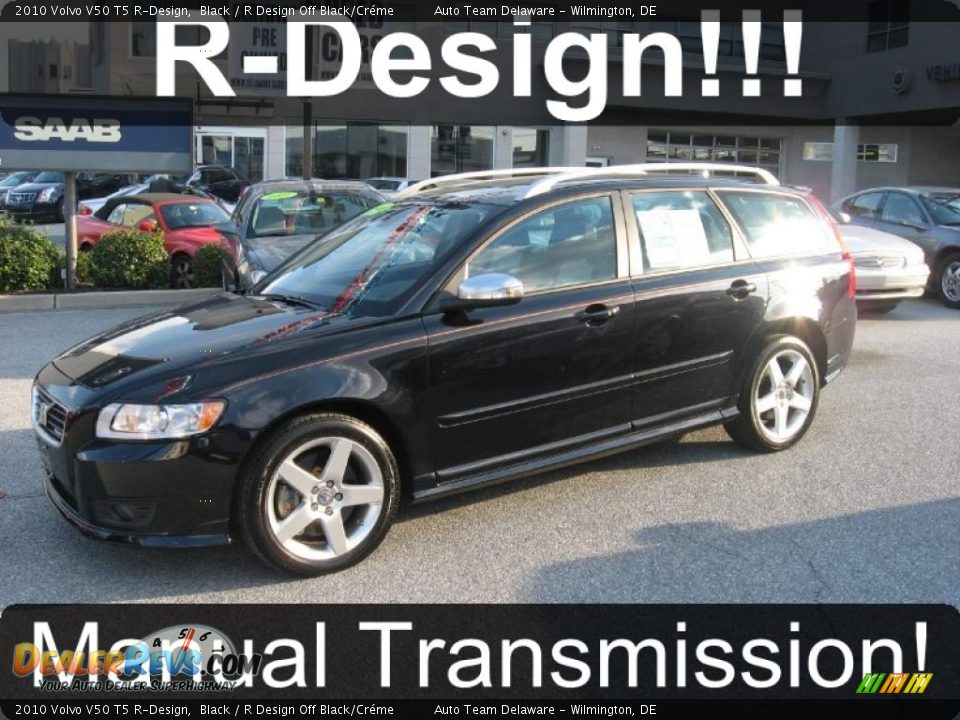 2010 Volvo V50 T5 R-Design Black / R Design Off Black/Créme Photo #1