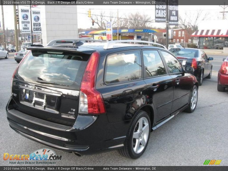 2010 Volvo V50 T5 R-Design Black / R Design Off Black/Créme Photo #6