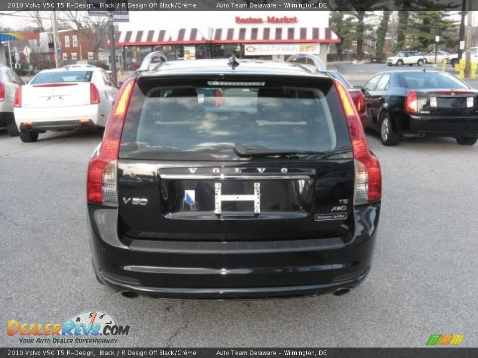 2010 Volvo V50 T5 R-Design Black / R Design Off Black/Créme Photo #7