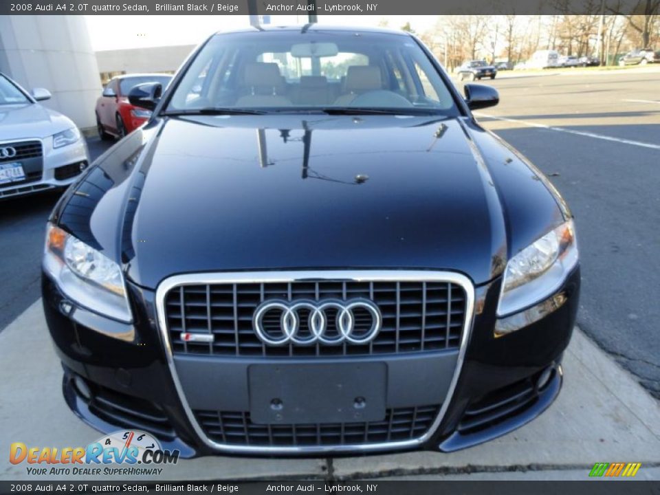 2008 Audi A4 2.0T quattro Sedan Brilliant Black / Beige Photo #2
