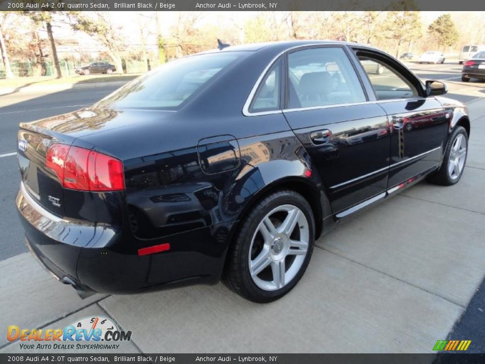 2008 Audi A4 2.0T quattro Sedan Brilliant Black / Beige Photo #5