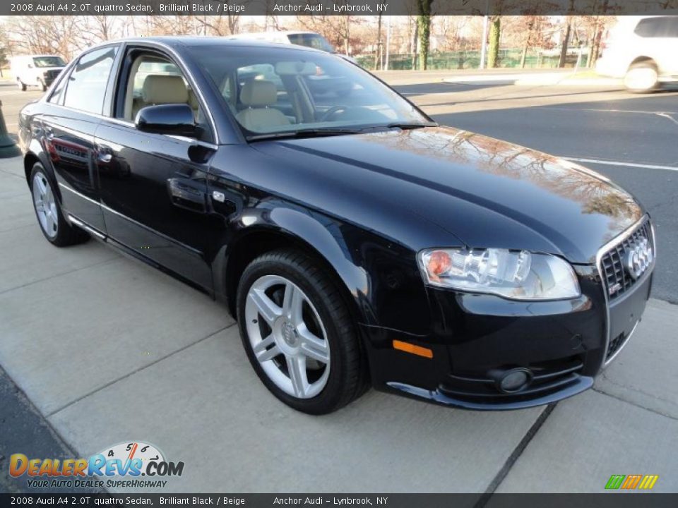 Front 3/4 View of 2008 Audi A4 2.0T quattro Sedan Photo #6