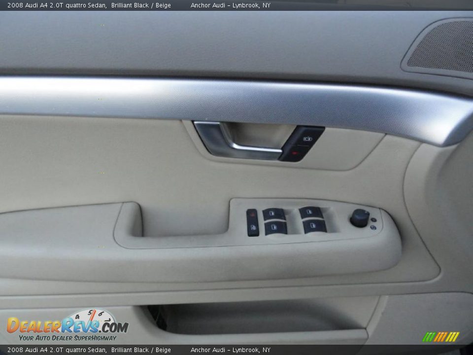 2008 Audi A4 2.0T quattro Sedan Brilliant Black / Beige Photo #8